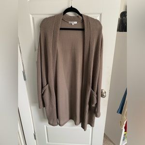 Waffle knit cardigan OS